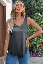 Load image into Gallery viewer, Solid V-Neck Wide Strap Tank