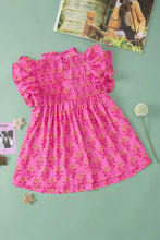 Load image into Gallery viewer, Ruffled Printed Mock Neck Cap Sleeve Blouse