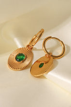 Load image into Gallery viewer, Stainless Steel Oval Dangle Earrings