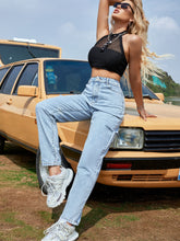 Load image into Gallery viewer, Distressed Straight Leg Jeans