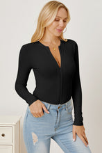 Load image into Gallery viewer, Zip Up Long Sleeve Bodysuit