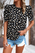 Load image into Gallery viewer, Tied Printed Puff Sleeve Blouse