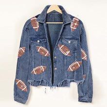 Load image into Gallery viewer, Dropped Shoulder Football Print Jacket