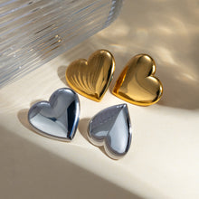 Load image into Gallery viewer, Stainless Steel Heart Stud Earrings