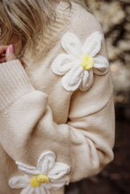 Load image into Gallery viewer, Flower Dropped Shoulder Long Sleeve Cardigan