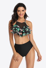 Load image into Gallery viewer, Tropical Print Ruffled Two-Piece Swimsuit