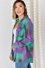 Load image into Gallery viewer, Zenana Plaid Button Up Long Sleeve Shacket