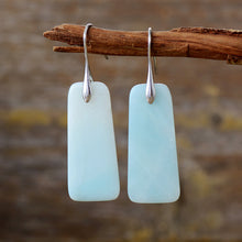 Load image into Gallery viewer, Natural Stone Geometric Shape Earrings