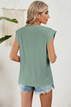 Load image into Gallery viewer, Eyelet Round Neck Tank
