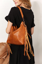 Load image into Gallery viewer, SHOMICO PU Leather Fringe Detail Shoulder Bag