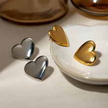 Load image into Gallery viewer, Stainless Steel Heart Stud Earrings