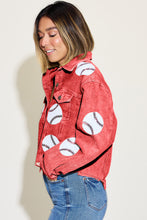 Load image into Gallery viewer, Ball Sequin Dropped Shoulder Raw Hem Jacket