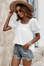 Load image into Gallery viewer, Swiss Dot Flounce Sleeve T-Shirt