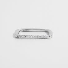 Load image into Gallery viewer, 925 Sterling Silver Zircon Square Ring