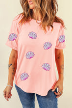 Load image into Gallery viewer, Shell Round Neck Short Sleeve T-Shirt