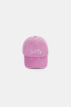 Load image into Gallery viewer, Zenana SALTY Embroidered Vintage Washed Baseball Cap