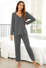 Load image into Gallery viewer, Long Sleeve Top and Pants Lounge Set