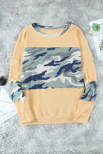Load image into Gallery viewer, Camouflage Color Block Waffle Knit Pullover