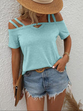 Load image into Gallery viewer, Double Spaghetti Straps Short Sleeve T-Shirt