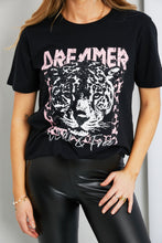 Load image into Gallery viewer, mineB Full Size Leopard Graphic Round Neck Tee