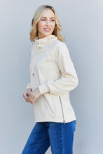 Load image into Gallery viewer, Kimberly C Drawstring High Neck Side Zipper Sweatshirt with Pockets