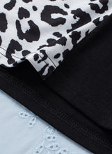 Load image into Gallery viewer, Leopard Color Block Crisscross Back Cold-Shoulder Top