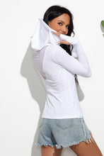 Load image into Gallery viewer, Solid Mesh Drawstrings Hoodie