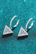 Load image into Gallery viewer, 1 Carat Moissanite Triangle Drop Earrings DIBS 7006