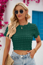 Load image into Gallery viewer, Round Neck Short Sleeve Crop Top