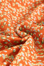 Load image into Gallery viewer, Ditsy Floral Frill Trim Flounce Sleeve Plunge Dress