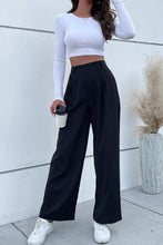 Load image into Gallery viewer, Asymmetrical Pleated Waist Wide Leg Pants