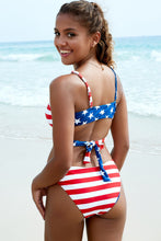 Load image into Gallery viewer, Stars and Stripes Crisscross Bikini Set