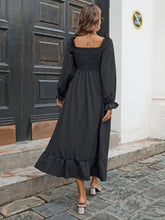 Load image into Gallery viewer, Smocked Ruffle Hem Flounce Sleeve Dress
