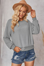 Load image into Gallery viewer, Round Neck Dropped Shoulder Sweatshirt