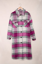 Load image into Gallery viewer, Plaid Duster Coat with Breast Pockets DIBS DUSTER