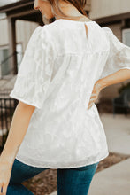 Load image into Gallery viewer, Round Neck Puff Sleeve Blouse