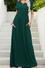 Load image into Gallery viewer, Round Neck Maxi Tee Dress with Pockets