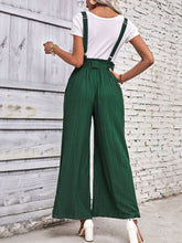Load image into Gallery viewer, Wide Leg Tie Bow Detailed High Waist Overalls