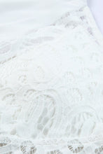 Load image into Gallery viewer, Spliced Lace Lantern Sleeve Cropped Top