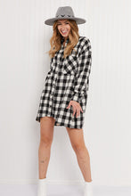 Load image into Gallery viewer, HYFVE Count On It Buffalo Plaid Shirt Dress