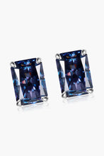 Load image into Gallery viewer, 2 Carat Rectangle Moissanite 4-Prong Stud Earrings