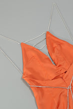 Load image into Gallery viewer, Chain Lace Up Flared Leg Jumpsuit