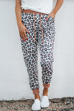 Load image into Gallery viewer, Leopard Print Elastic Waist Jogger Pants