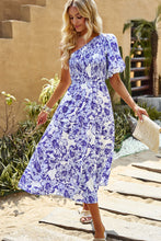 Load image into Gallery viewer, Floral One-Shoulder Smocked Midi Dress