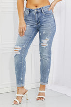 Load image into Gallery viewer, Judy Blue Sarah Full Size Star Pattern Boyfriend Jeans