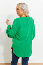 Load image into Gallery viewer, Doe & Rae Making Memories Full Size Pleated Balloon Sleeve Blouse