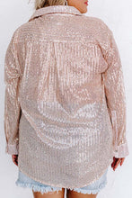 Load image into Gallery viewer, Plus Size Sequin Long Sleeve Shirt