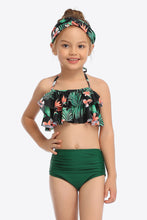 Load image into Gallery viewer, Printed Layered Halter Neck Two-Piece Swim Set