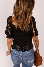 Load image into Gallery viewer, DIBS 4782 Lace Smocked Flounce Sleeve Blouse