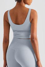 Load image into Gallery viewer, Side Drawstring Scoop Neck Sports Tank